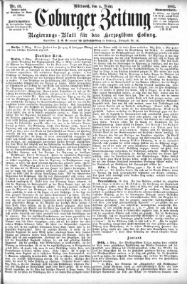 Coburger Zeitung Mittwoch 4. März 1885