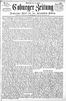 Coburger Zeitung Mittwoch 18. März 1885