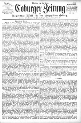 Coburger Zeitung Montag 23. März 1885