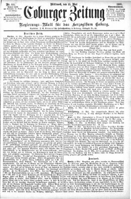 Coburger Zeitung Mittwoch 13. Mai 1885