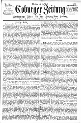 Coburger Zeitung Dienstag 19. Mai 1885