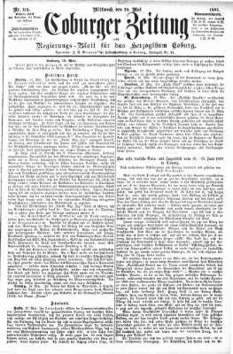 Coburger Zeitung Mittwoch 20. Mai 1885