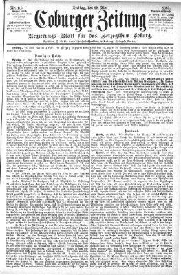 Coburger Zeitung Freitag 22. Mai 1885