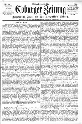 Coburger Zeitung Mittwoch 27. Mai 1885