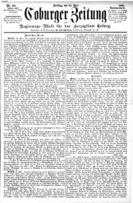 Coburger Zeitung Freitag 29. Mai 1885