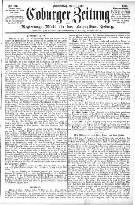 Coburger Zeitung Donnerstag 11. Juni 1885