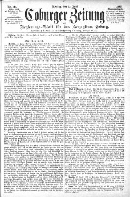 Coburger Zeitung Montag 22. Juni 1885