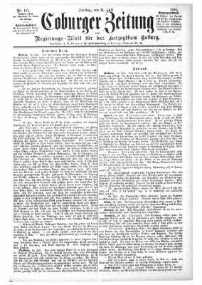 Coburger Zeitung Freitag 31. Juli 1885