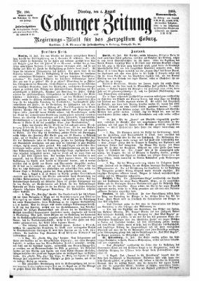 Coburger Zeitung Dienstag 4. August 1885