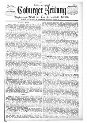 Coburger Zeitung Freitag 7. August 1885