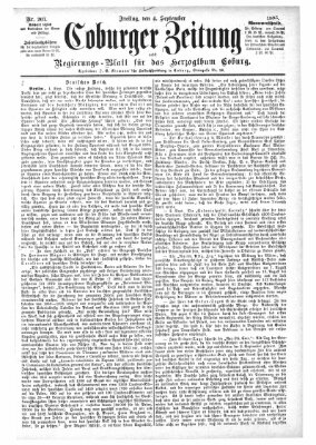 Coburger Zeitung Freitag 4. September 1885