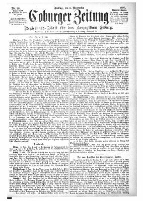 Coburger Zeitung Freitag 6. November 1885