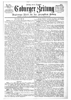 Coburger Zeitung Freitag 11. Dezember 1885