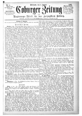 Coburger Zeitung Mittwoch 6. Januar 1886