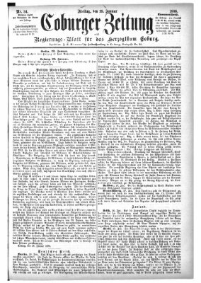 Coburger Zeitung Freitag 29. Januar 1886