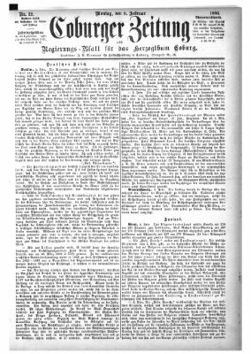 Coburger Zeitung Montag 8. Februar 1886