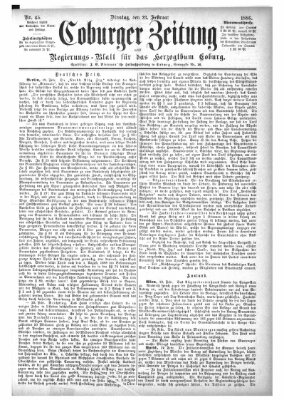 Coburger Zeitung Dienstag 23. Februar 1886