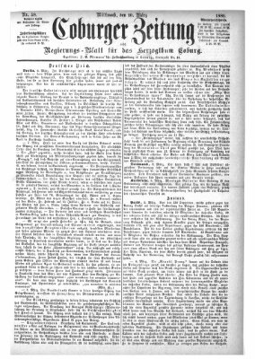 Coburger Zeitung Mittwoch 10. März 1886