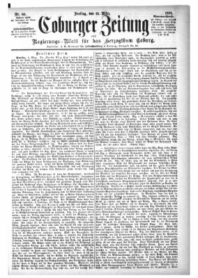 Coburger Zeitung Freitag 12. März 1886