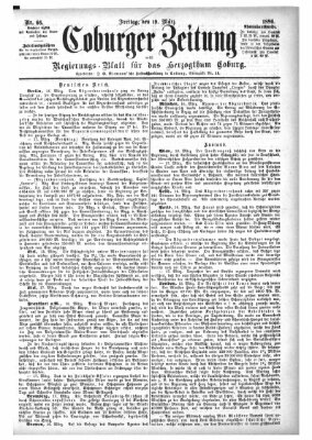 Coburger Zeitung Freitag 19. März 1886