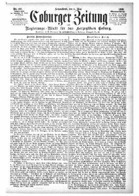 Coburger Zeitung Samstag 8. Mai 1886