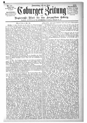 Coburger Zeitung Donnerstag 20. Mai 1886