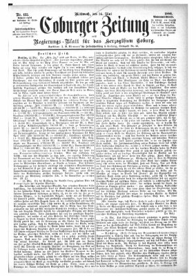 Coburger Zeitung Mittwoch 26. Mai 1886