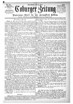 Coburger Zeitung Samstag 29. Mai 1886