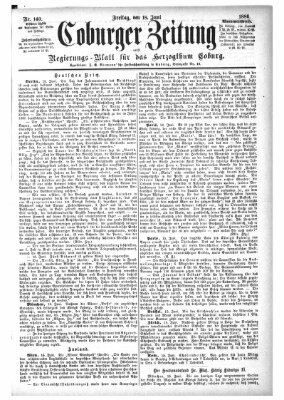 Coburger Zeitung Freitag 18. Juni 1886