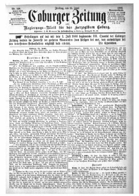 Coburger Zeitung Freitag 25. Juni 1886