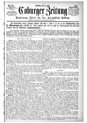 Coburger Zeitung Freitag 9. Juli 1886