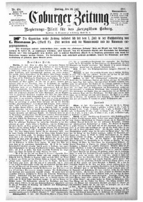 Coburger Zeitung Freitag 23. Juli 1886