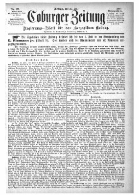 Coburger Zeitung Montag 26. Juli 1886