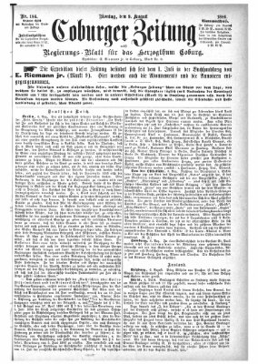 Coburger Zeitung Montag 9. August 1886