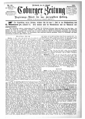 Coburger Zeitung Mittwoch 18. August 1886