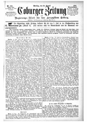 Coburger Zeitung Montag 30. August 1886