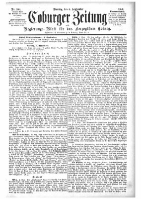 Coburger Zeitung Montag 6. September 1886