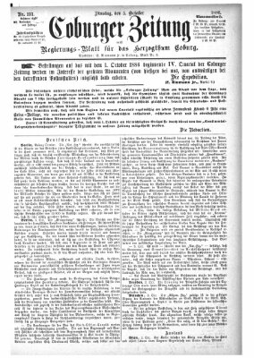 Coburger Zeitung Dienstag 5. Oktober 1886