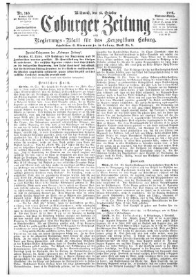 Coburger Zeitung Mittwoch 13. Oktober 1886