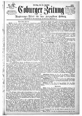 Coburger Zeitung Freitag 29. Oktober 1886