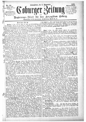 Coburger Zeitung Samstag 6. November 1886