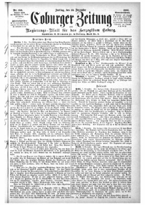 Coburger Zeitung Freitag 10. Dezember 1886