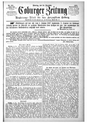 Coburger Zeitung Montag 20. Dezember 1886