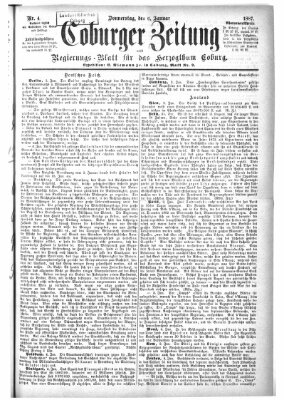 Coburger Zeitung Donnerstag 6. Januar 1887