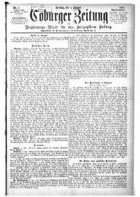 Coburger Zeitung Freitag 7. Januar 1887