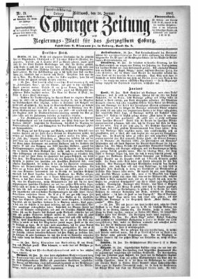 Coburger Zeitung Mittwoch 26. Januar 1887