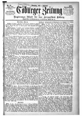 Coburger Zeitung Dienstag 1. Februar 1887