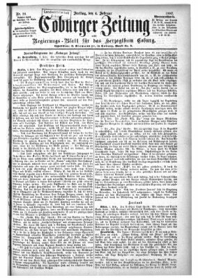 Coburger Zeitung Freitag 4. Februar 1887