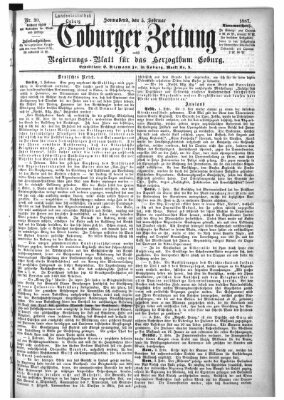 Coburger Zeitung Samstag 5. Februar 1887