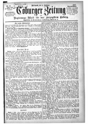 Coburger Zeitung Mittwoch 9. Februar 1887